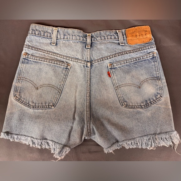 Levi’s Vintage 1980’s Orange Tag Denim Distressed Cutoffs short Short Size - Picture 8 of 12